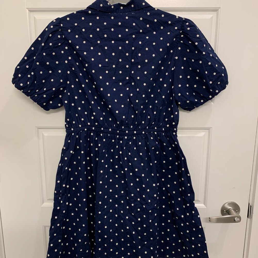 J. Crew Navy Polka Dot Mini Dress - NWT - Picture 3 of 4
